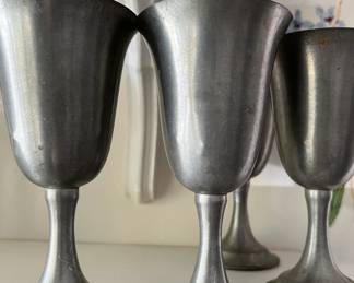 Pewter wine cups