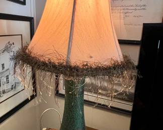 Etched brass base lamps