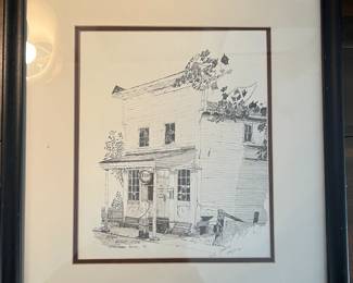 Framed etching signed by Doug Griffith 