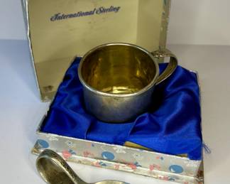 International Silver child's cup and spoon with Mickey Mouse handle