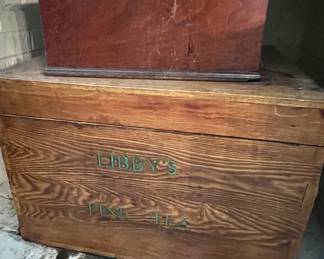Vintage wooden boxes