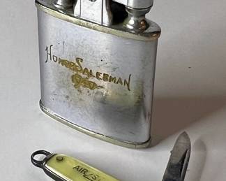 Vintage lighter and pocket knife