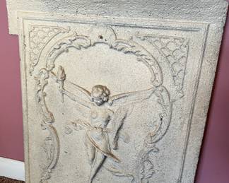 Cast iron fireplace cover