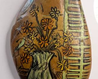 Hand painted river rock