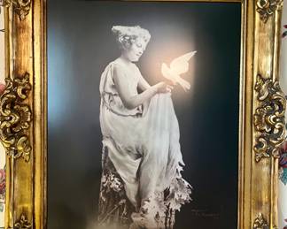 Vintage photographs in ornate frames