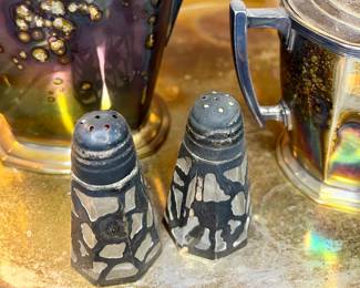 Sterling silver wrapped salt & pepper