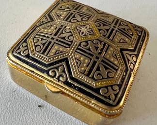 Vintage Damascene pill box