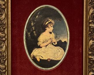 Vintage framed "Old Masters Velvet" prints