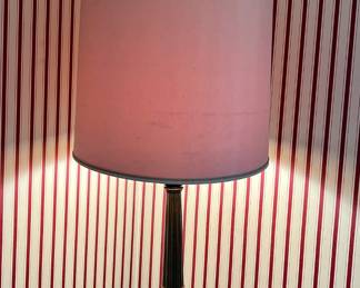 Goldtone wood base lamps