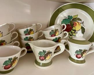 Metlox "Poppy Trail" stoneware dish set