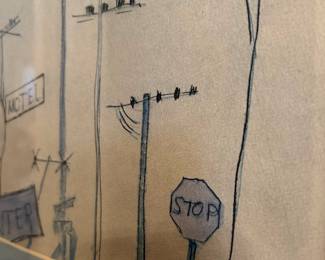 Jo Lathwood (1902-1987) Santa Monica Signs,              24 x 19.5 framed, signed.#5