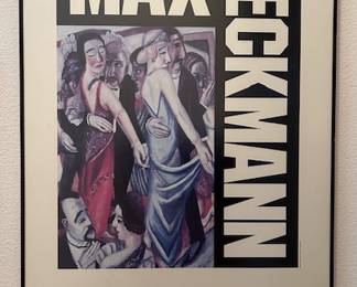Max Beckmann Los Angeles County Museum of Art framed poster.