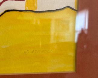 Jo Lathwood (1902-1987), Woman Petting Cat, 28 1/4 x 21 1/4 framed. #7