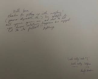 Randy Honaker, "Death Valley Sand #1", Death Valley California, 1st printing 1/78. signed on back