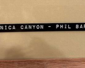 Santa Monica Canyon landscape with car, 1952, 20 x 15 1/2 inches site size, 27 x 22 1/2 inches framed, unsigned, depicts Casa Mia Restaurant and other local hang outs.