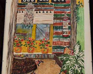 Jo Lathwood (1902-1987), Lovely Sun Room, 17 x 22  framed, signed. #11