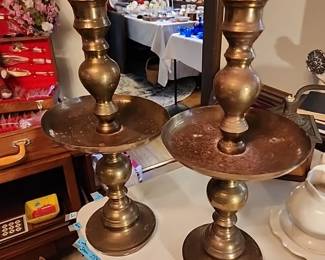 Brass candle holders
