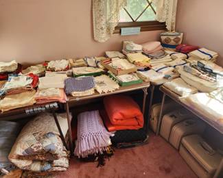 Linen, doilies, table cloths ect...