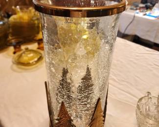 Brass Christmas candle holder