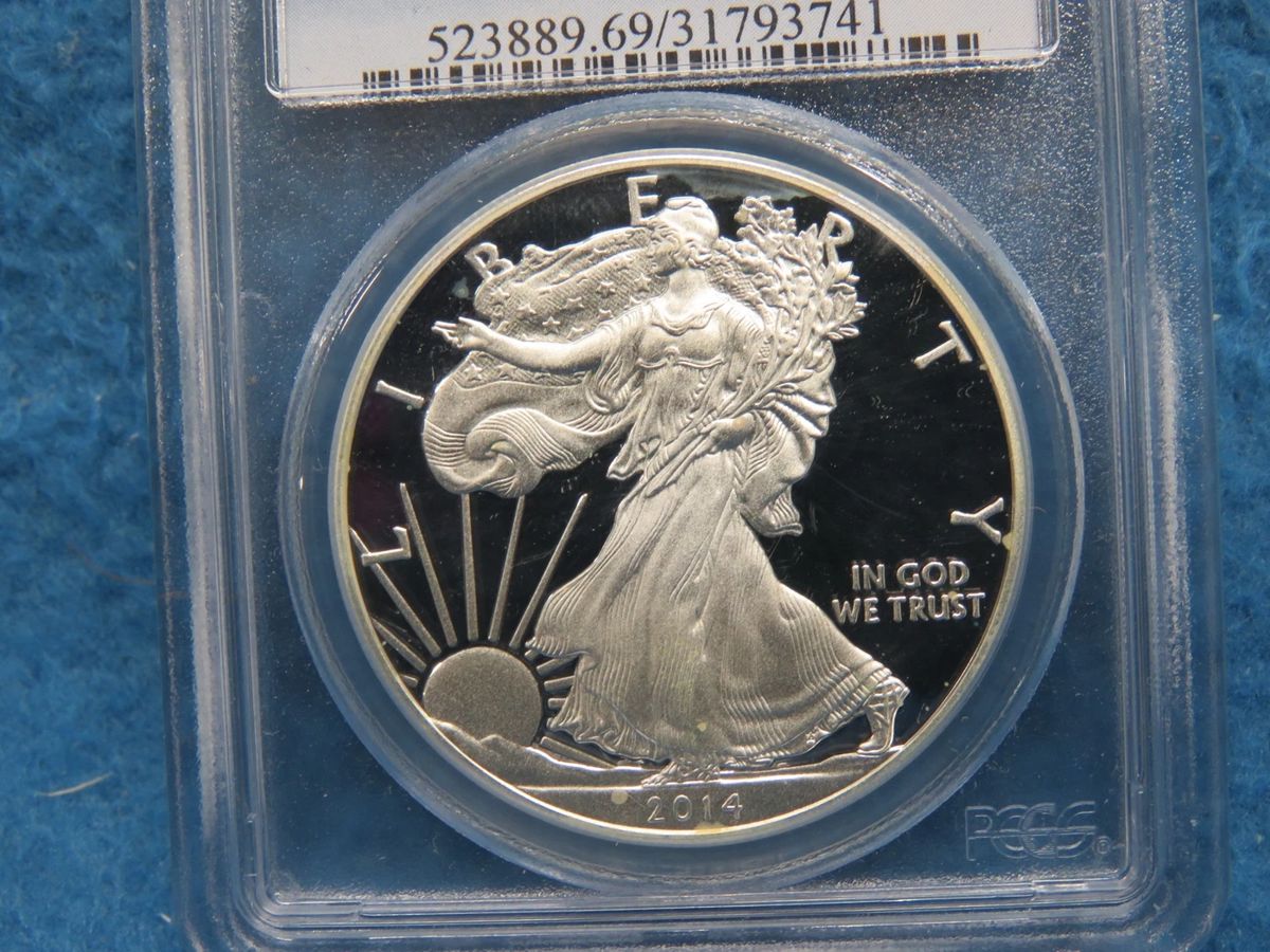 Lot 6. 2014 W Silver Eagle graded PR69DCAM by PCGS