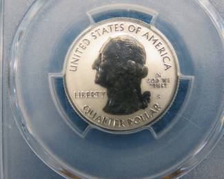 Lot 18. 2018-S Block Island NP-Silver Rev PR Quarter 50th Anniversary Set graded PR69 by PCGS