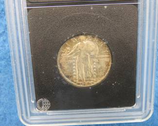 Lot 16. 1929 S Standing Liberty Quarter graded MS62 by SDCG.com