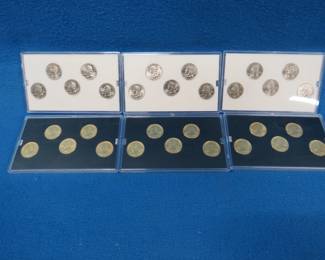 Lot 170. Thirty Gold or Platinum State Quarters from Denver and Philadelphia for the years 2000, 2001, and 2002