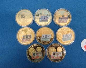 Lot 14. Eight Commemorative Medallions