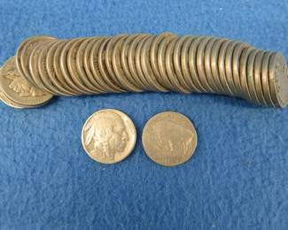 Lot 245. 40 Full Date Buffalo Nickels from the 1920s