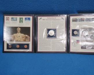 Lot 87. Abraham Lincoln 200th Anniversary Commemorative from PCS Stamps and Coins including the 2009 90% Lincoln Silver Dollar and more