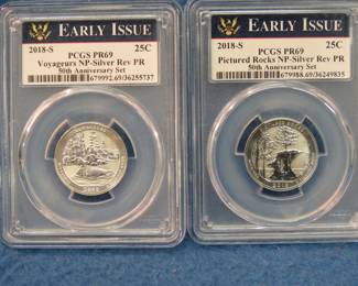 Lot 55. Two Silver National Park Quarters