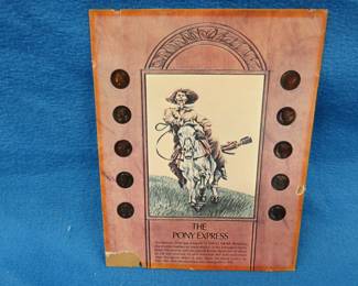 Lot 130. "The Pony Express" collection with 10 Mercury Dimes all with ledgible dates from the 1940s.