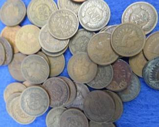 Lot 274. 50 Indian Head Cents all from the 1900s