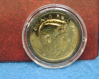 Lot 95. Ronald Reagan 1981 Inaugural medallion and more