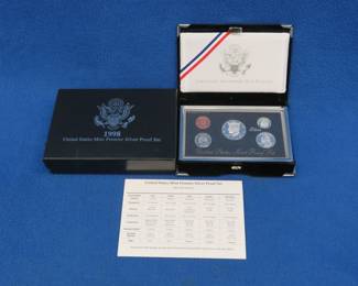 Lot 227. 1998 U.S. Mint Silver Proof set with 90% Silver Half, quarter, and Dime