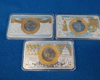 Lot 286. Susan B Anthony Commemorative Mint mark set from the Danbury Mint