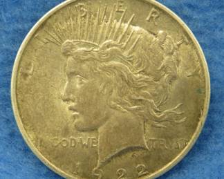 Lot 189. 1922 D Peace Silver Dollar
