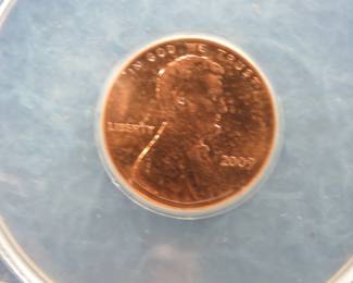 Lot 21. 2009 P Lincoln Capitol Dome Reverse Penny graded MS67 by ANACS