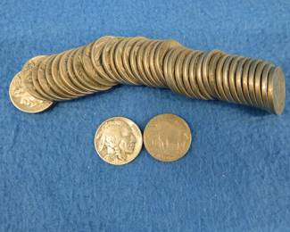 Lot 243. 40 Full Date Buffalo Nickels from the 1930s