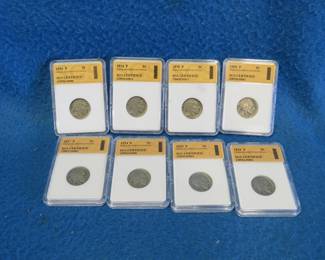 Lot 78. Eight SGS certified encased Eisenhower dollar coins