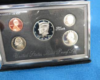Lot 230. 1993 U.S. Mint Premier Silver Proof Set including 90% Silver Half, Quarter, and Dime