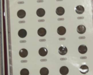 Lot 111. Twenty U.S. Indian Head pennies, one for each year from 1890 through 1909 in a PCS album