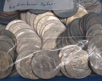 Lot 248. 75 Eisenhower dollar coins