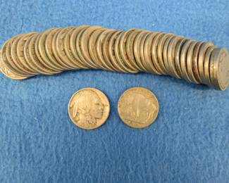 Lot 246. 40 Full Date Buffalo Nickels from the 1910s