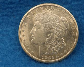 Lot 312. 1921 S Morgan Silver Dollar