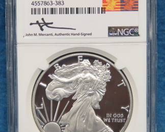 Lot 116. 2017 S Congratulations Set Silver Eagle graded PF 69 ultra cameo by NGC