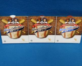 Lot 202. Three National Baseball HOF Young Collectors Sets 1939-2014 that include a real baseball-themed half dollar coin
