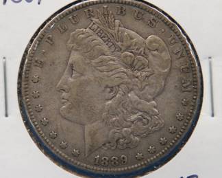 Lot 307. 1889 P Morgan Silver Dollar
