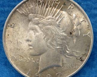 Lot 192. 1927 D Peace Silver Dollar
