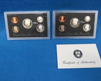 Lot 281. 1994 and 1996 U.S. Mint Sets